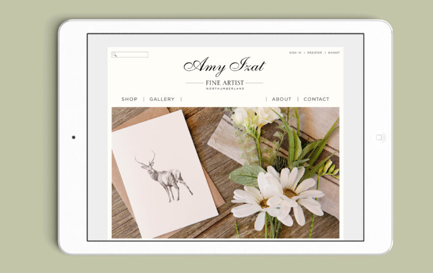 Website design for artist Amy Izat by Swaddle//Creative