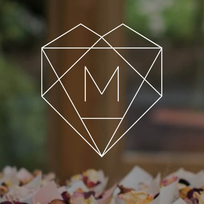 Monogram brand design for Myriad event hire by Swaddle Creative